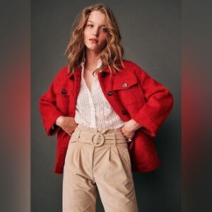 Sézane, Red Wool Women's Jacket! New Condition! ❤️